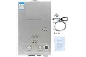 Cozyel Scaldabagno A Gas 10lt LPG Scaldabagno Istantaneo A Gas 20KW Con Digitale LCD Scaldabagno Automatico E Rapidamente