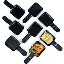 Lot 8 Spatules Raclettes Nylon - Pour Raclette, Poêle, Fondue - Résiste à 240°C - Avec Pinceau Silicone