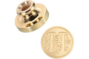 PATIKIL Litera H pieczęć woskowa, litera pieczęć woskowa, klasyczna retro mosiężna główka, do kopert, zaproszeń