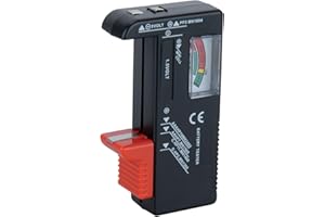 UNITEC 46021 Universal Batterieprüfgerät 1.5 V/9 V, Schwarz