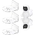 SUMNACON Set of 3 Acrylic Small Wall Shelf Monitor Stand, Semicircle Wall Mounted Security Camera Shelf Clear Monitor Shelf with Universal Adhesive for Security Cameras, Speakers, Baby Monitors
