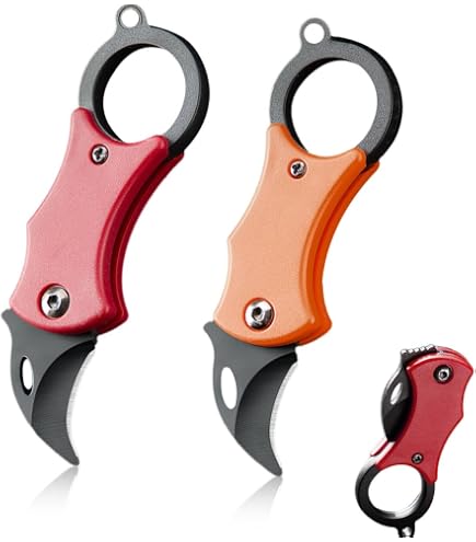 2 Stück Schlüsselanhänger-Messer – Klappbares Taschenmesser In Schlüsselform, Aus Edelstahl, Multifunktional