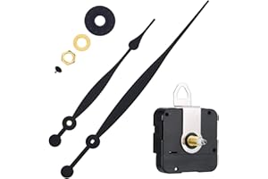 yufana Meccanismo Dell'orologio da Parete, Orologio da Parete Fai da te Con Movimento al Quarzo, Movimento dell'Orologio Silenzioso, Adatto per pezzi di Ricambio per Orologi fai da te (Nero359)