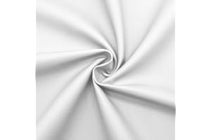 DESHOME Nizza 5 metri - Tessuto al metro Ecopelle Similpelle nautica Idrorepellente resistente al fuoco Stoffa per arredo barche divani, cuscini, tappezzeria - Bianco