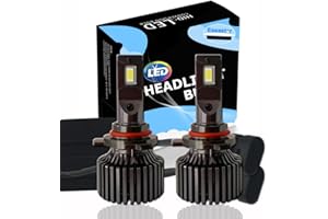 Eseastar 9012 LED Headlight Bulbs 130W Canbus Error Free 12000LM Extremely Bright All-in-One Conversion Kit Xenon White 6500K