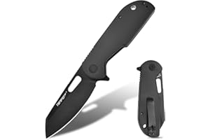 TONIFE Galaxy EDC Pocket Knife plegable con hoja de acero D2 y mango de aluminio, herramienta compacta para camping y uso diario(Titanio negro)
