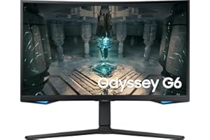 SAMSUNG Odyssey G6 LS27BG650EUXEN - Monitor Curvo de 27'' QHD (2560x1440, 240Hz, 1ms, 1000R, DisplayHDR 600, FreeSync Premium Pro, CoreSync), Negro