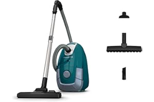 Rowenta Power XXL Aspirateur avec Sac, 4,5 L, Moteur Basse consommation 900 W Max, Performant, Très Bien accessoirisé RO3143EA, Bleu Pétrole/Gris