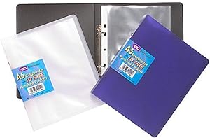 E&A DISTRIBUTION LIMITED E&A A5 Project Slim Ring Binder + 10 Punched Pockets (Purple)