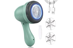 TIPTOP HOME Lint Remover, Electric Fabric Shaver Bobble Remover for Clothing with 3 Blades & USB, Portable Quick Debobbler clothes Shaver Lint Roller Carpet Blanket Sweater Fuzz Pilling Fluff Remover for Clothes