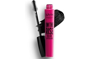 NYX Professional Makeup Máscara de pestañas On The Rise Volume Liftscara, Volumen instantáneo, Aplicador de elastómero, 10 ml, Color: Negro Mate