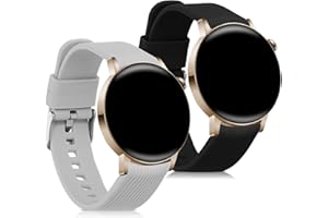 kwmobile pasek sportowy kompatybilny z Huawei Watch GT 3 Pro (43 mm) / Watch GT 3 (42 mm), silikonowy pasek TPU, czarny szary
