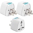 Hi-Plasst Type B Converter | India to USA Plug Adapter 3-Pack : Universal Travel Adapter for USA, Canada, Mexico, Japan, Thailand, Brazil, Philippines, Cuba, Taiwan, Panama | Laptop, Camera, Chargers