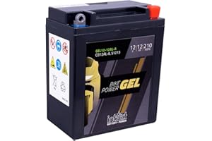 intAct - Bike-Power GEL12-12AL-A, CB12AL-A, 51213, Batería de Moto 12V 12 Ah 210 A (EN), Batería de Moto de Gel sin Mantenimiento con un 30% más de Potencia de Arranque, para Scooters, Motos, quads