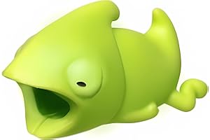 Suneast 2 Pcs Cute câble Animal Bite câble USB Cord Saver Protector Empêche la Rupture Support pour iPhone iPad téléphone Portable Accessoire de Protège - Caméléon