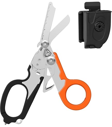 Forbici Di Emergenza Pieghevoli 6 In 1 - Multitool Medico Con Frangivetro