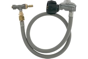 ORIGPARTS Piezas de repuesto para parrilla, conjunto de válvula, manguera y regulador para Weber Q 1000/1200/2000/2200 (QCC1/tipo 1)