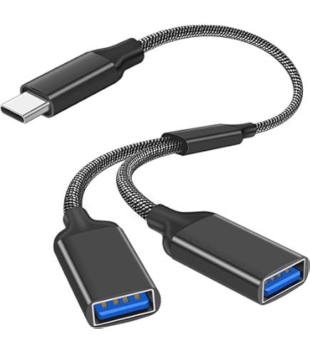 Hsupez 2 stuks USB C splitter oplaadkabel, type C naar dubbele type C oplaadadapter, 30 cm