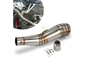 JFG RACING GP Stainelss Stahl 1,5-2" Einlass S Typ Auspuff Vent für Ninja 300 400 R3 GY6 ATV Street Bike Pit Bike Scooter