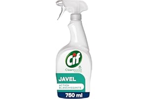 CIF - Spray nettoyant Multi-usages avec javel - Technologie Cleanboost - enlève 100% des taches tenaces - action blanchissante - 750ml