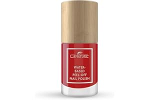 ‎LANATURE LaNature wasserbassierter Nagellack- Klassisches Rot - VEGAN - Waterbased Peel-Off Nail Polish - Red Tulip, 10 ml