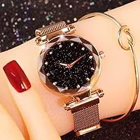 Acnos Black Round Diamond Dial with Latest Generation Rosegold Magnet Belt Analogue Watch for Women Pack of - 1 (DM-ROSEGOLD08)