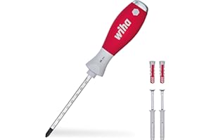 Wiha Dübellochschläger Set SoftFinish® 5 tlg. I 6 mm Rundklinge I mit 4 Dübeln I Schnelles, Sauberes Arbeiten - Inklusive Tiefenmessung (41289)