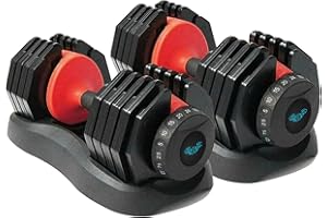 BRAINGAIN 24kg / 40kg PAIR 15 Dumbbells in 1 Weight Set Affordable Adjustable Dumbbell, Easy Safe Locking Mechanism Home Fitness Gym Equipment 2x Adjustable Dumbbell