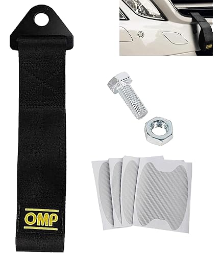 Cinghia Di Traino In Nylon Per Auto - Gancio Traino Con Pellicola Protettiva, Resistenza 1 Tonnellata - Foto 3