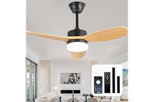 DIISUNBIHUO 36" Dimmable Farmhouse Ceiling Fan with Light and Remote Control, Black Chandelier Fans with Lights for Indoor and Outdoor, DC Motor Fandelier with Two Rods for Patio, Living Room, Dining Room