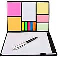 UmI. A5 Size Faux Leather 12 In 1 Large Size Memo Notebook Notepad With Multi Size Sticky Notes Diary Style