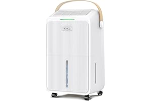 KNKA Deshumidificateur d Air, 16L/J, Déshumidificateur Electrique, 110m³ (45㎡), Silencieux, 4 Modes, Consommation Réduite de 30%, Protection Anti-Débordement, Pour Appartement, Cave, Salon
