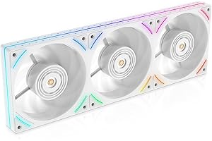 Thermalright TL-UB36RW 360 mm jednoramkowe wentylatory chłodzące PC, PWM 2150 obr./min, oświetlenie ARGB, wysoki przepływ powietrza, pojedynczy kabel modułowy, do obudowy i chłodziarki cieczy (biały)