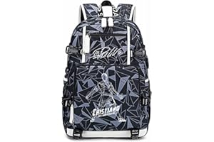 Lorh's store Giocatore di Calcio Stella Cristiano Ronaldo Zaino Multifunzione Luminoso CR7 Viaggi Studente Zaino Fan di Calcio Bookbag per Uomini Donne (Stile 6)