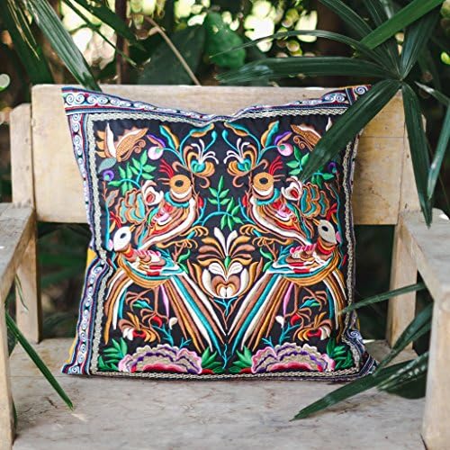 Changnoi Ethnic Pillow Cover, Hill Tribe Hmong Embroidered Pillow Cover