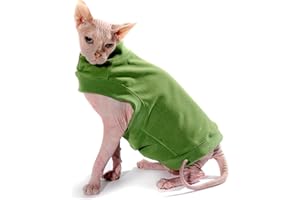 Caracaleap Hund Pullover - Weiche und Warm T-Shirt Hunde Winter Frühling Kleidung Mantel Katzenpullover Pullover Sweater Weich Fuzzy für Kleine Hunde Katzen S Grün