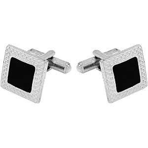 TRIPIN Cufflinks for Men Black Metal Cufflink set in a gift box