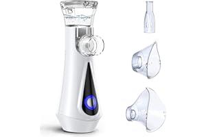 ‎FIITAS Fiitas Inhalationsgerät, Inhalationsgerät Kinder und Erwachsene, Baby Inhalationsgerät mit Masken und Düse, Ultraleise <25DB, Medizinbecher 15ML, geeignet für den Heim- und Reisegebrauch