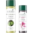 Biotique Bio Bhringraj Fresh Growth Oil - 200ml and Bio Mountain Ebony Vitalizing Serum - 120ml (Pack of 2)