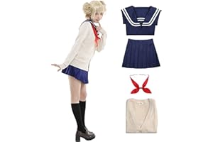 Oismys Himiko Toga Cosplay Costume Japanese School Uniform Women Sailor Navy Sets Short Sleeve Suit Halloween Christmas Gift