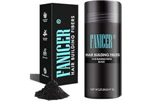 YOLONCE Fibres capillaires 27.5g,Fibres capillaires pour épaissir les cheveux,épaississement des cheveux,Fibres capillaires pour un look authentique,Noir