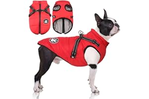 LUOWAN Cappottino Cane Taglia Piccola e Media Taglia - Cappotto Cane - Giacca Invernale Impermeabile con Imbracatura - Gilet Caldo