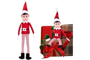 YCVBCY Adorno De Elfo De Estantería, Adorno De Elfo De Navidad, Muñecos De Navidad, Adornos De Elfo De Navidad, Juguetes De Peluche, Adornos De Estantería, Adornos De Navidad, Rojo