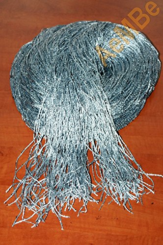 AeMBe – Fadenvorhang Fadengardine Türvorhang – 150cm X 250cm – Grau/Silber – Höchste Qualität - 6