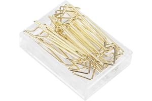 BIITFUU 12Pcs Office Nookmark, Clips de papel grandes y dorados Metal Arrow Mark Organización de documentos personales para uso de la oficina de la escuela