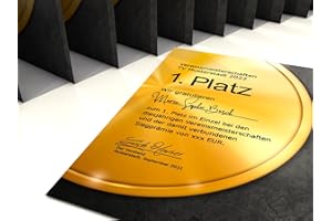 ‎DIRXBUSCHINGER Urkundenpapier "Medaille Gold" | klassisch | für Urkunden Zertifikate | DIN A4 190g/qm | hochwertig | kostenlose Druckvorlagen | certificate paper | Blanko Urkunde (50)