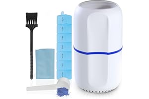 Electric Pill Crusher Grinder - Fine Powder Electronic Pulverizer for Small & Large Medication & Vitamin Tablets - Comes with Pill Organizer, Brush, Spoon, Cloth & Stainless Steel Blades by Pill Mill