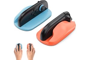 Gorixer Maus Controller Griff für Nintendo Switch 2 Joycon, Switch Komfort Gaming Controller Stand Halterung für Joycon links und rechts Handgriff Griffe (Paar), Orange/Blau