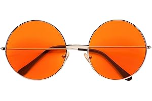 W WIDMANN MILANO Party Fashion - Brille 70er Jahre, mit farbigen Gläsern, Hippiebrille, Schlagerstar, Fasching