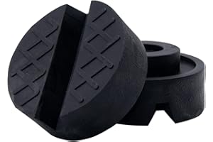 YUIO 2 PCS Universal Car Jack Pad Rubber Block for Trolley and Floor Stand with Slotted Mat